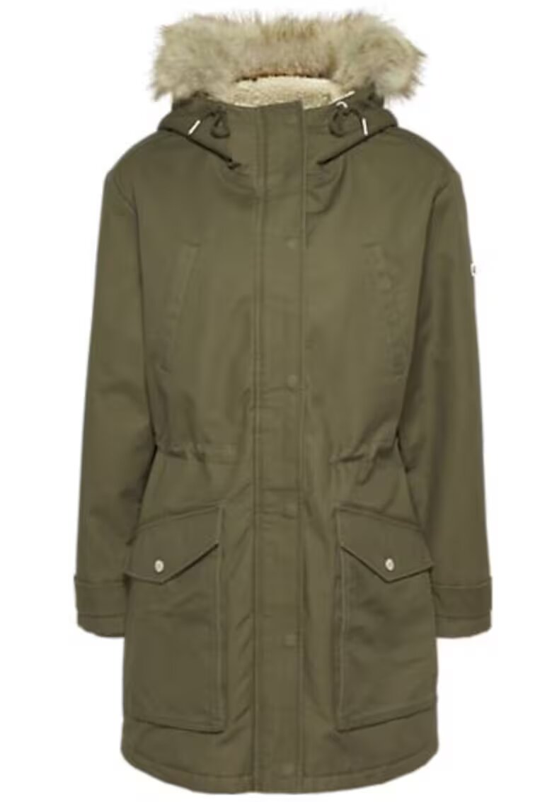 Tommy Jeans Geaca parka cu snur in talie