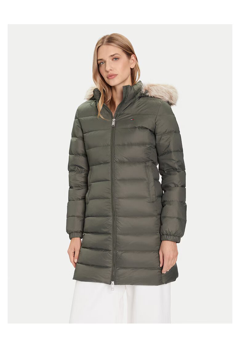Tommy Jeans Geaca puf dama verde -