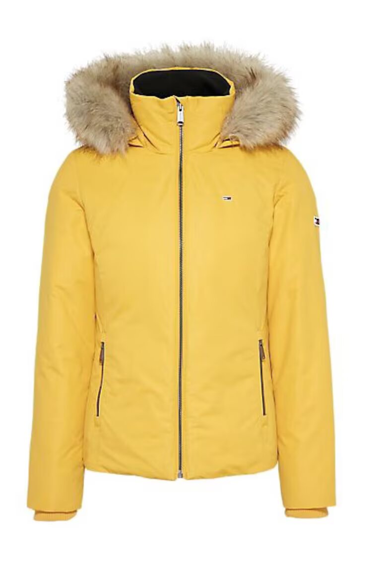 Tommy Jeans Geaca slim cu gluga cu puf -