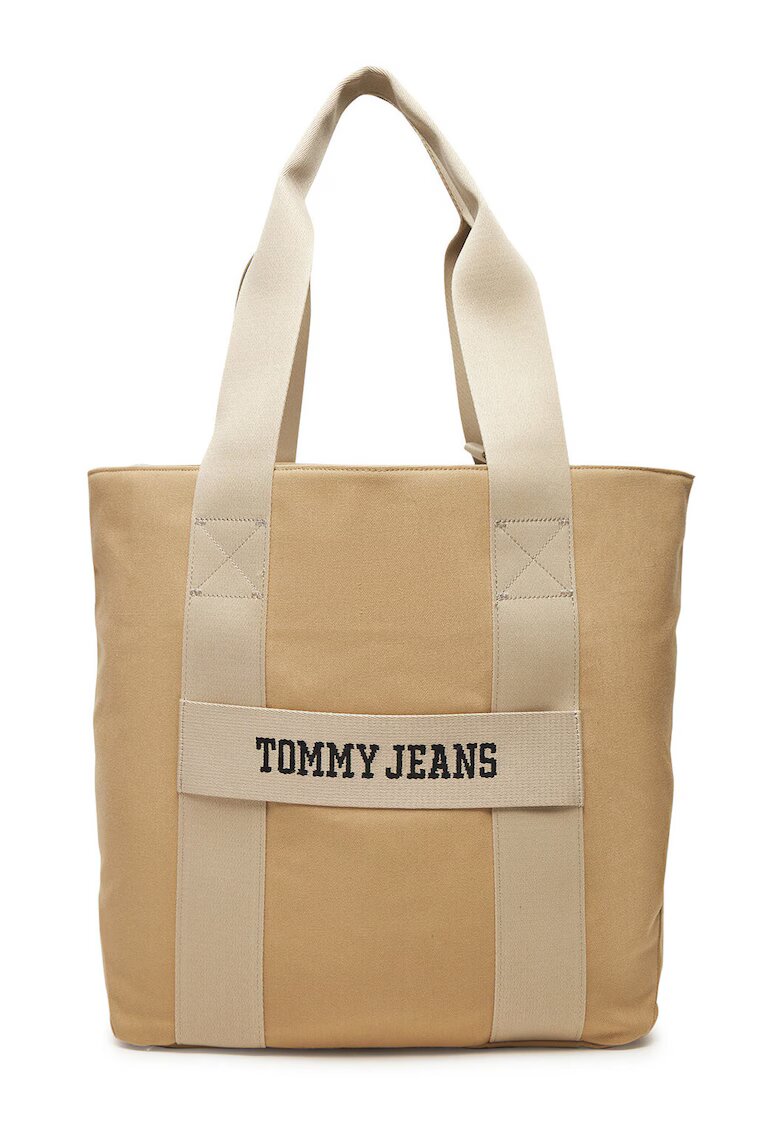 Tommy Jeans Geanta barbati - tkanina - bej - universala