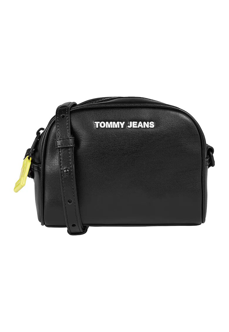 Tommy Jeans Geanta crossbody de piele ecologica - Negru