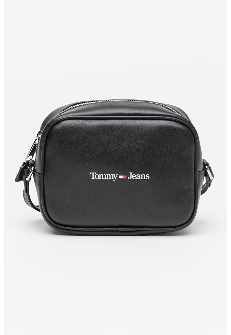 Tommy Jeans Geanta crossbody de piele ecologica - Negru