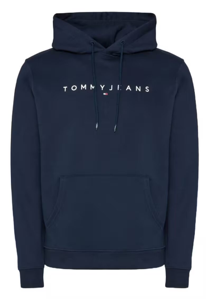 Tommy Jeans Hanorac cu imprimeu logo si buzunar kangaroo - Bleumarin