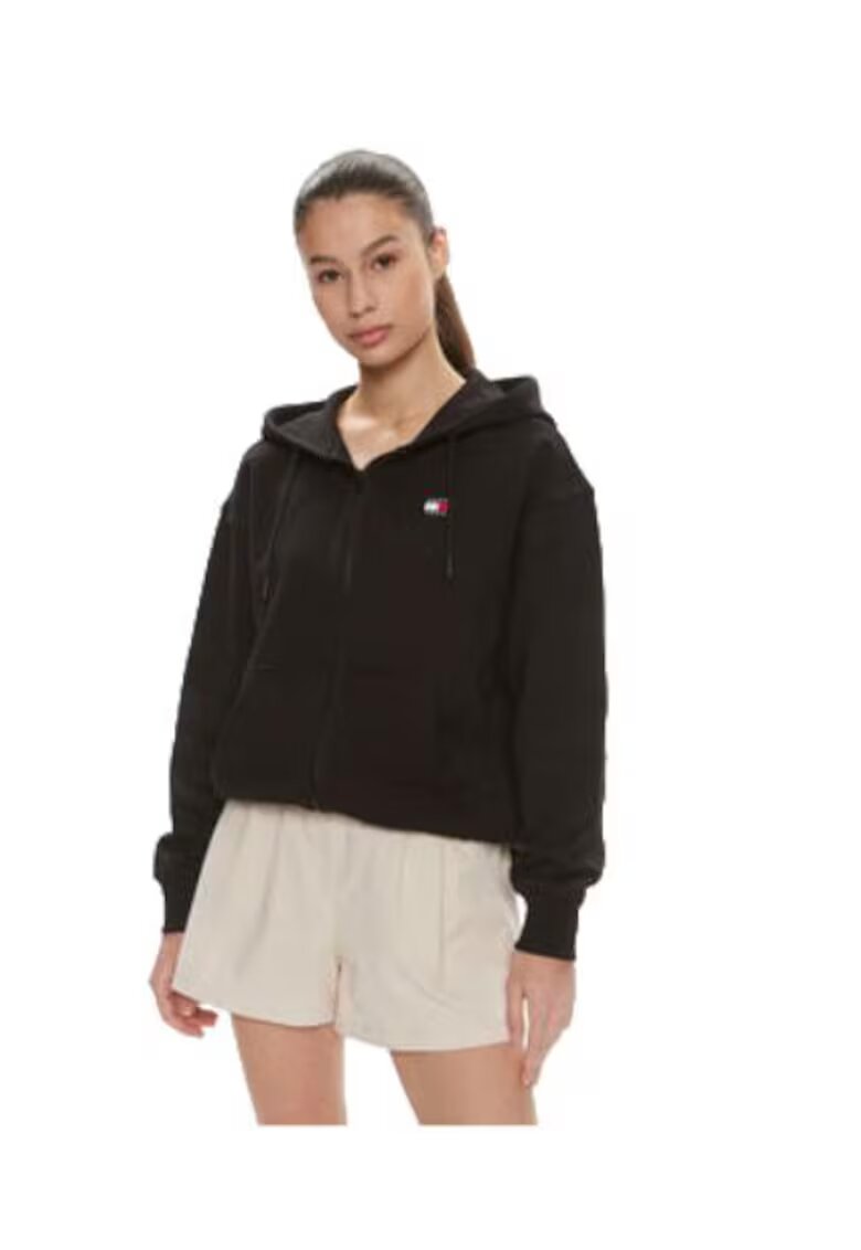 Tommy Jeans Hanorac dama - bumbac - negru -