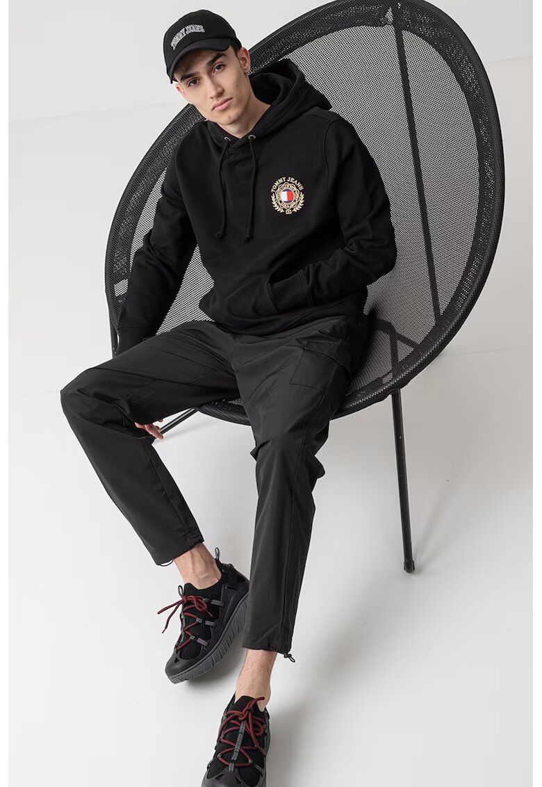 Tommy Jeans Hanorac regular-fit cu logo pe piept