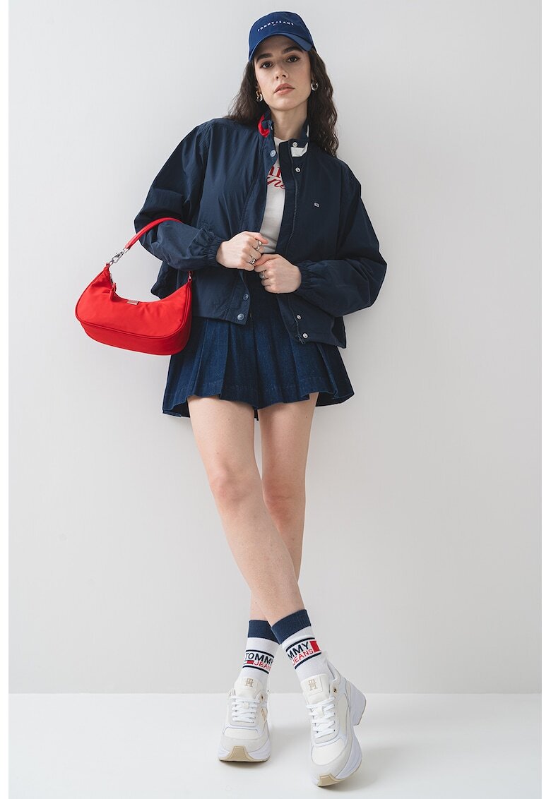 Tommy Jeans Jacheta bomber cu guler cu logo