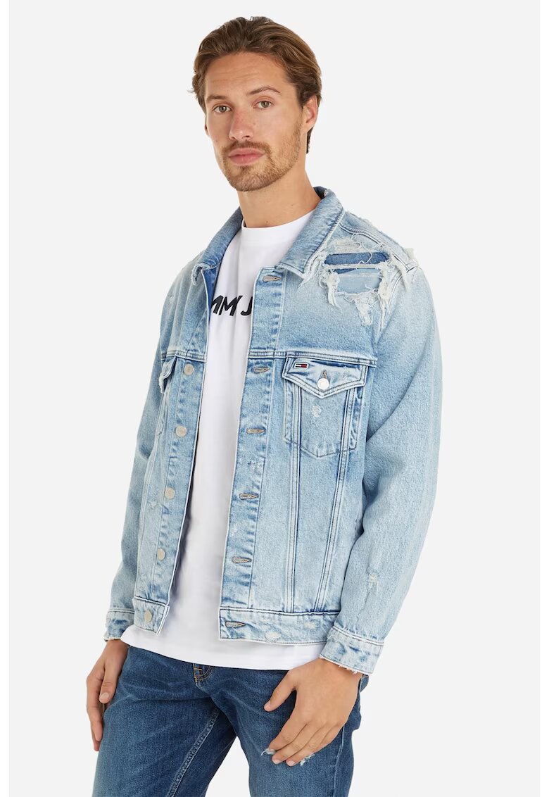 Tommy Jeans Jacheta de blugi Ryan DM0DM19356 Albastru - Albastru