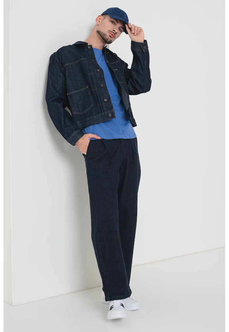 Tommy Jeans Jacheta din denim cu buzunare aplicate - Bleumarin
