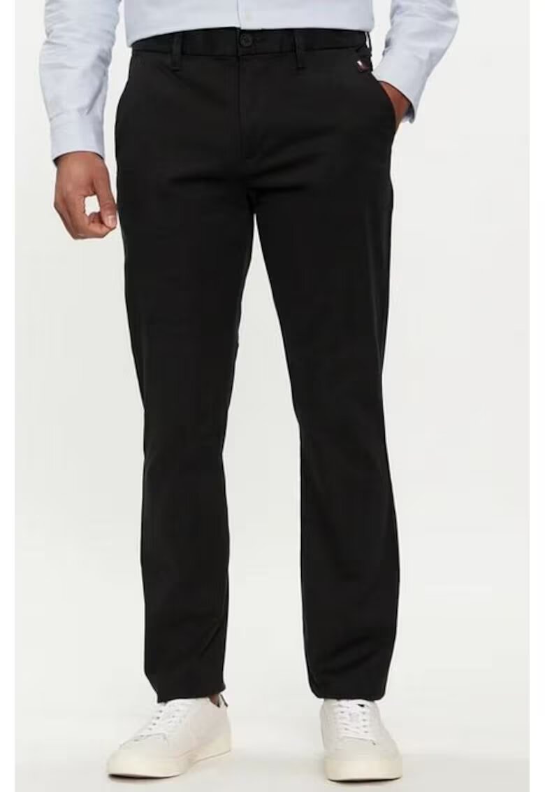 Tommy Jeans Pantaloni barbati - Bumbac/Elastan - Negru
