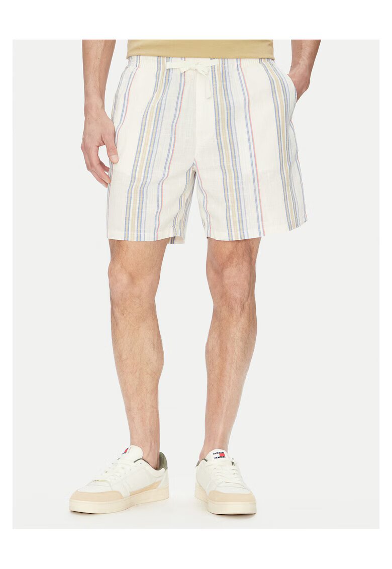 Tommy Jeans Pantaloni barbati ecru - material de calitate
