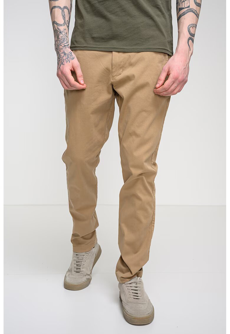 Tommy Jeans Pantaloni chino slim fit Scanton - Maro nisip