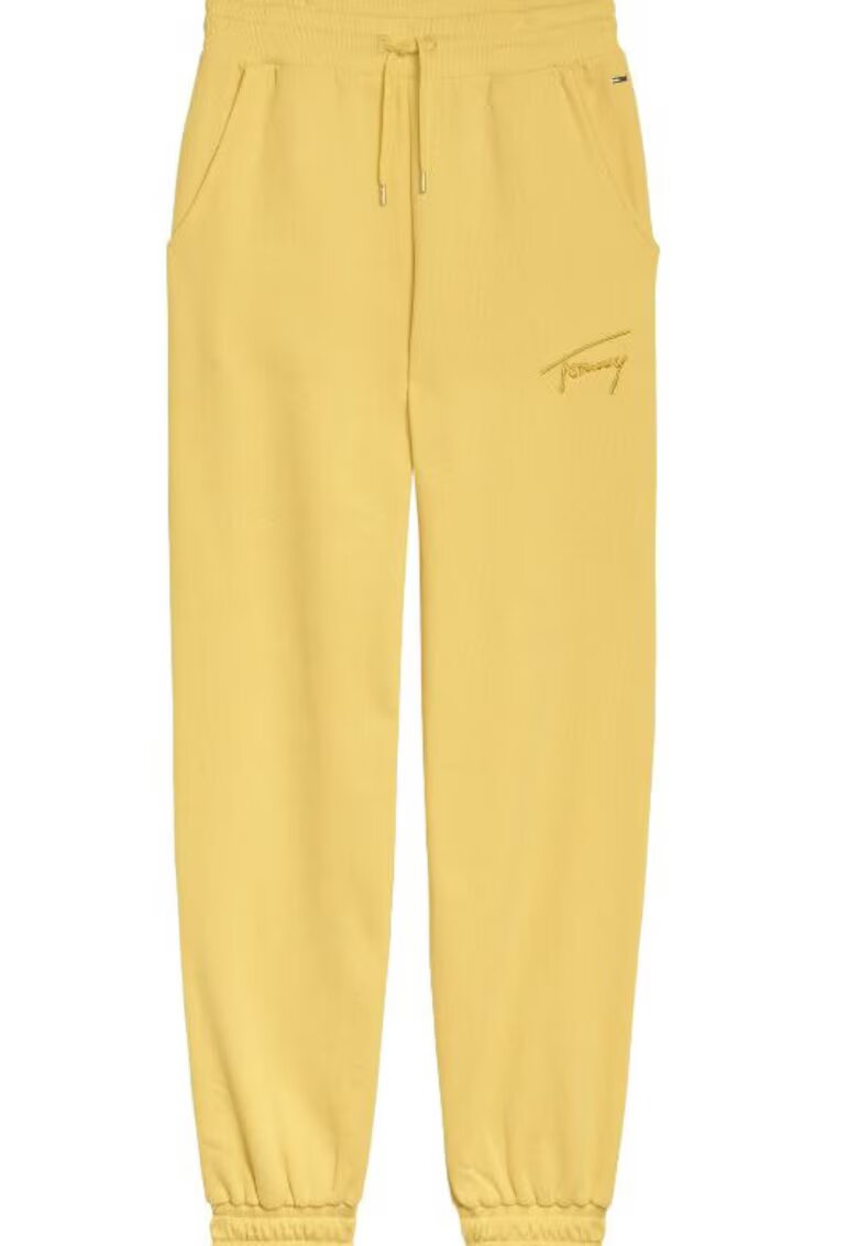 Tommy Jeans Pantaloni de trening - Bumbac - Galben - Galben