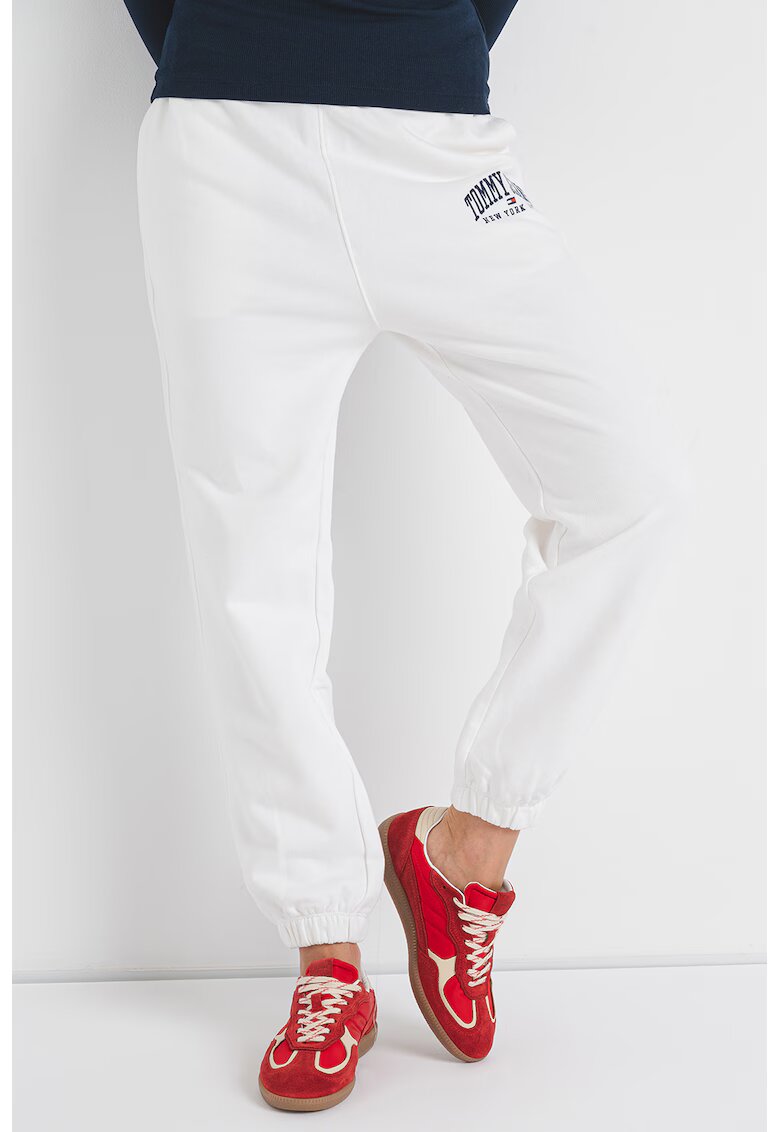 Tommy Jeans Pantaloni de trening cu talie inalta - Alb
