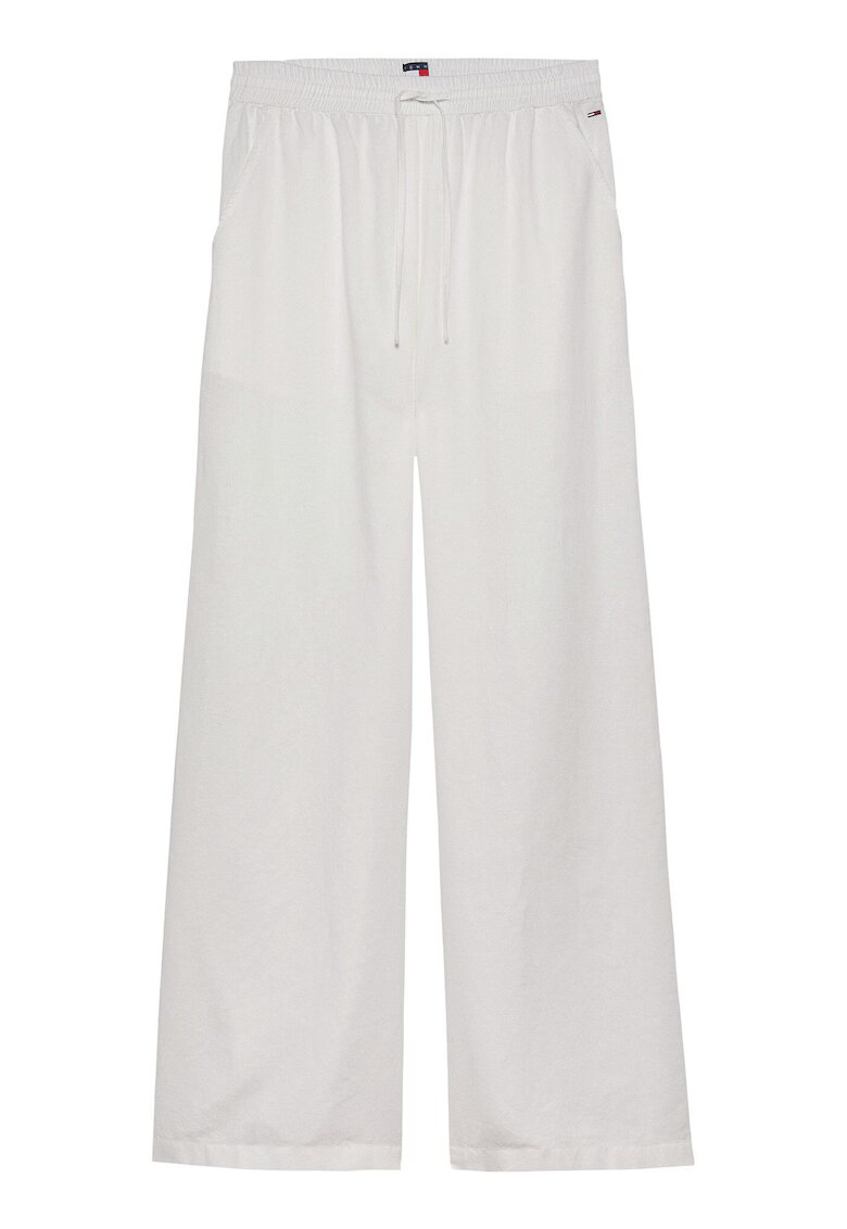 Tommy Jeans Pantaloni din material textil Dama - Ecru - 75% bumbac - 25% in -