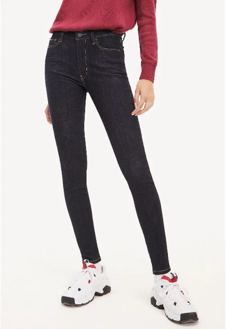 Tommy Jeans Pantaloni lungi skinny cu talie inalta -