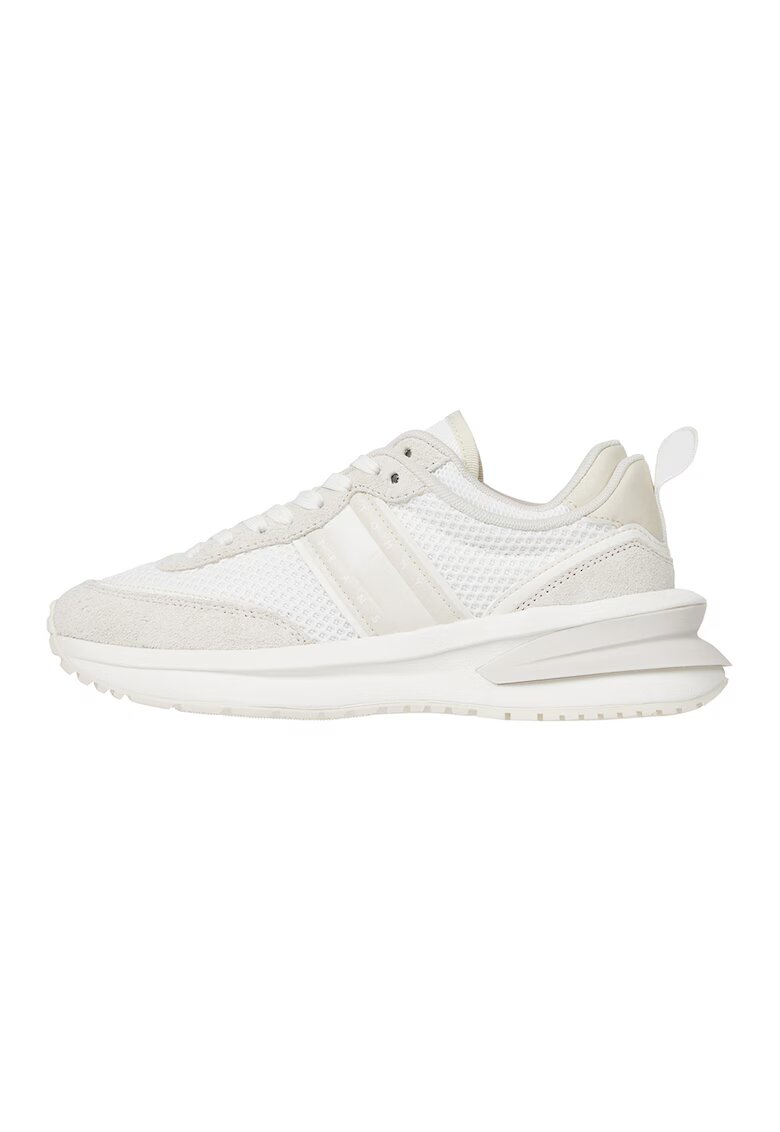 Tommy Jeans Pantofi sport cu garnituri de piele intoarsa - Alb murdar
