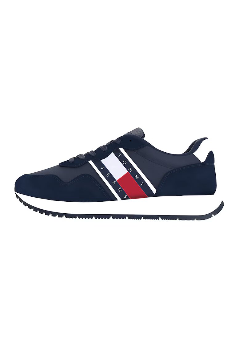 Tommy Jeans Pantofi sport cu insertii de piele intoarsa - Bleumarin