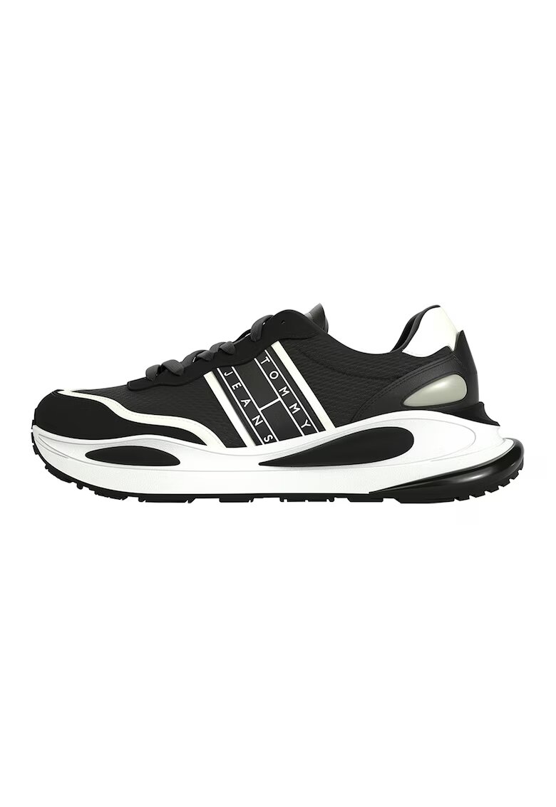 Tommy Jeans Pantofi sport cu insertii de plasa - Alb/Negru