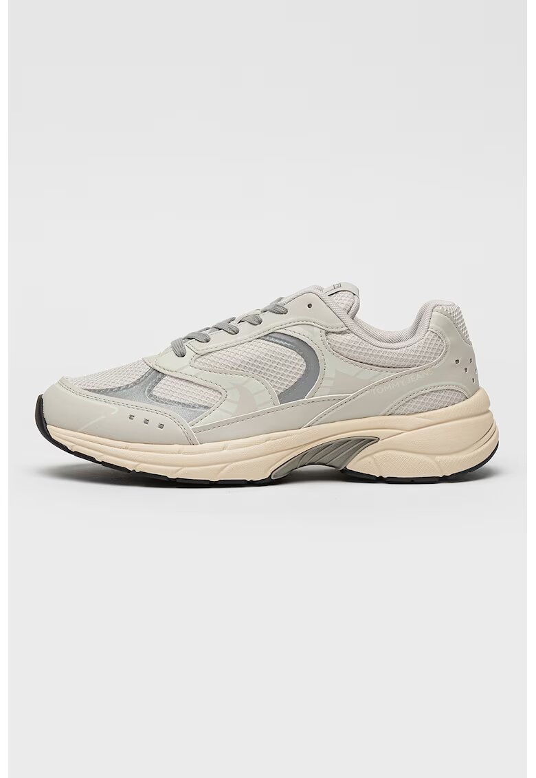Tommy Jeans Pantofi sport cu insertii din plasa Archive '25 - Gri deschis/Argintiu