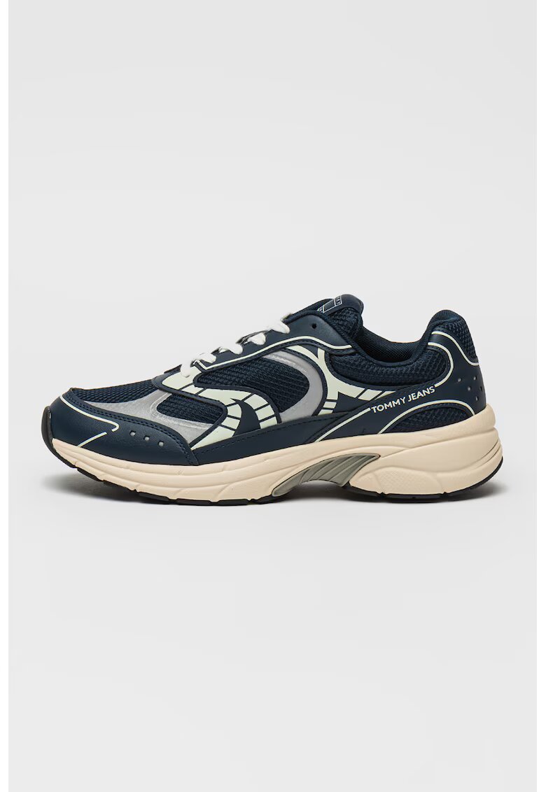 Tommy Jeans Pantofi sport cu insertii din plasa Archive '25 - Verde pal/Lila/Bleumarin
