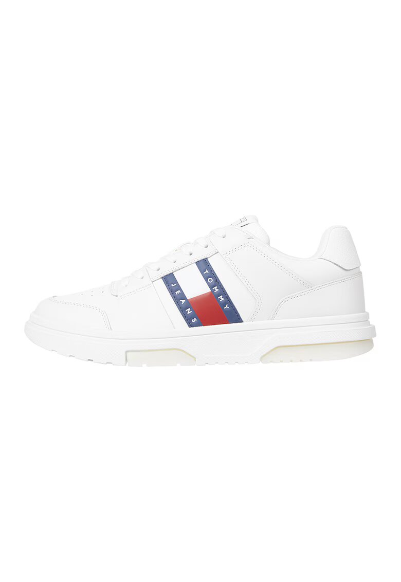 Tommy Jeans Pantofi sport de piele - Alb