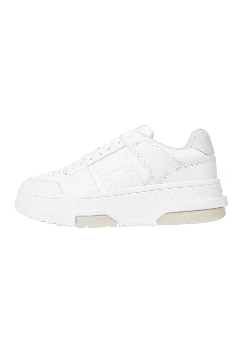 Tommy Jeans Pantofi sport de piele The Brooklyn - Alb