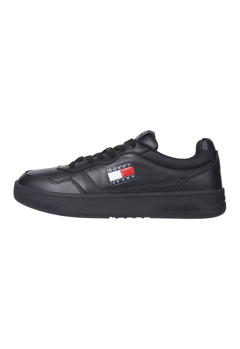 Tommy Jeans Pantofi sport din piele cu garnituri contrastante - Negru