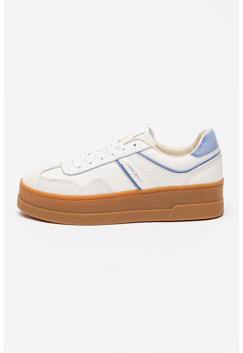 Tommy Jeans Pantofi sport flatform The Greenwich - Albastru indigo/Alb murdar