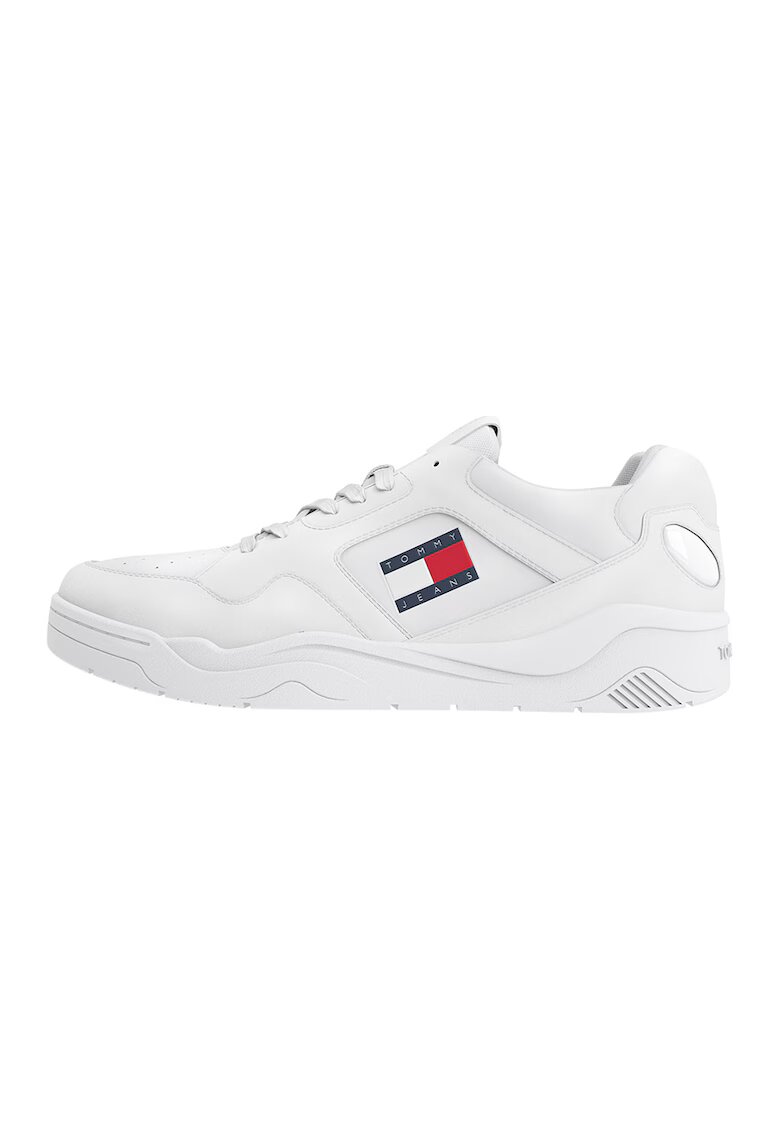 Tommy Jeans Pantofi sport low-cut de piele - Alb