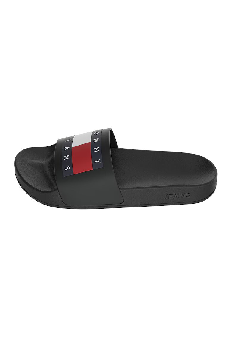 Tommy Jeans Papuci cu aplicatie logo - Rosu/Alb/Negru