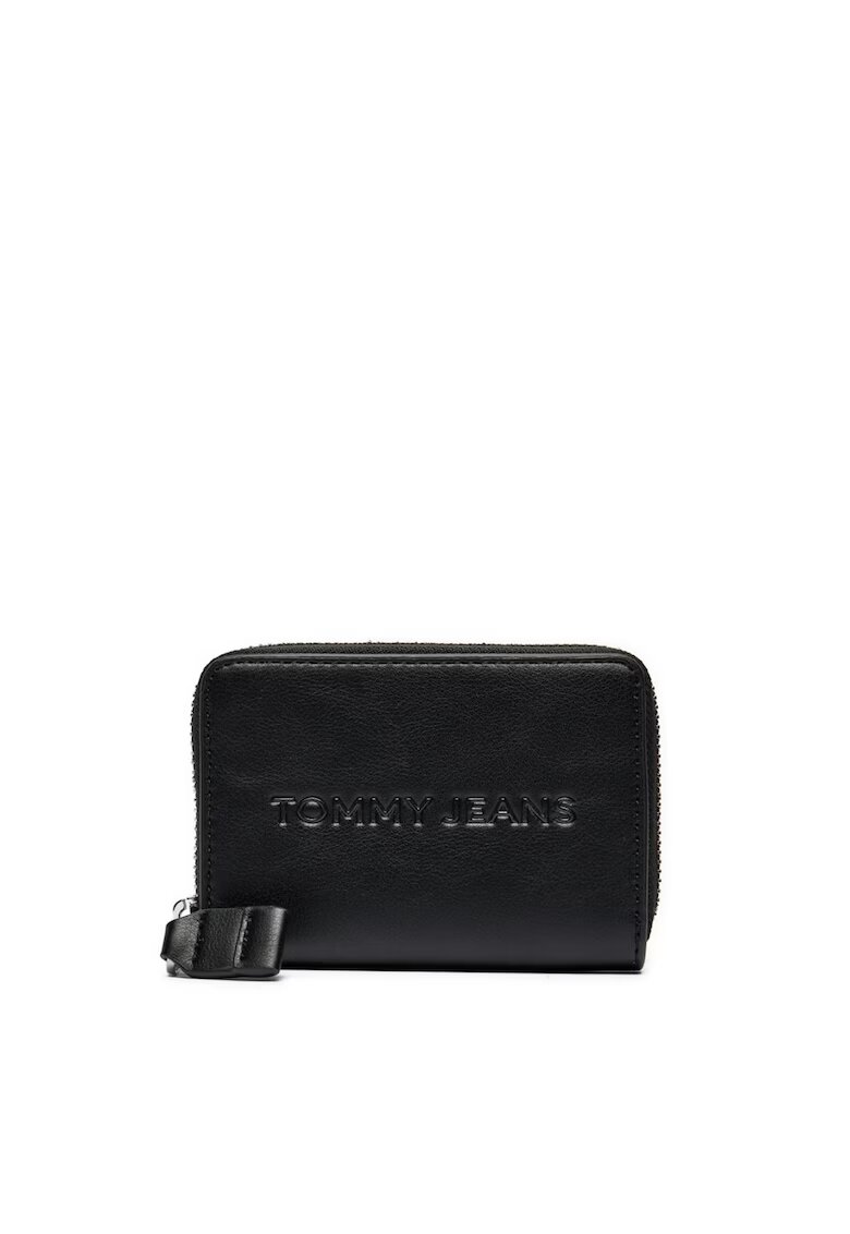 Tommy Jeans Portofel dama - piele ecologica - 11 x 8 x 2 cm - negru