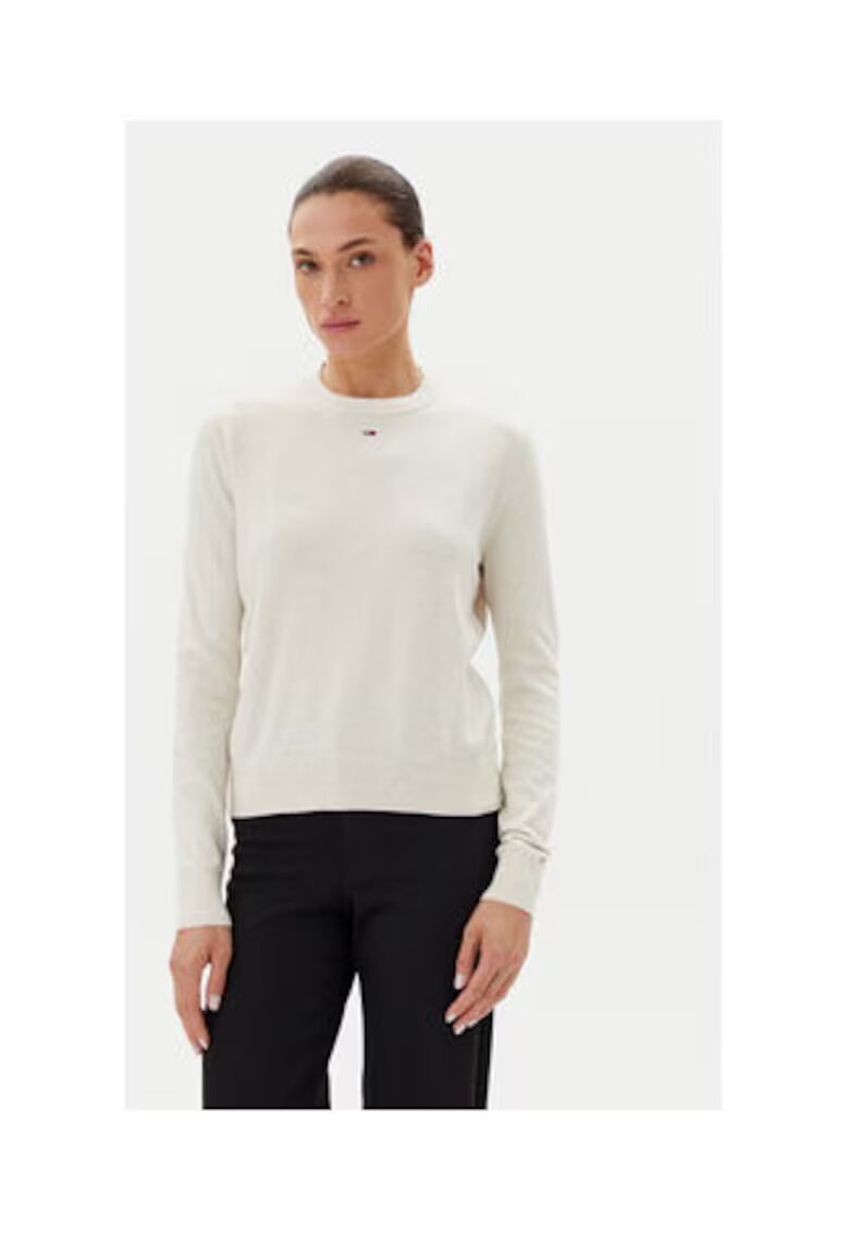 Tommy Jeans Pulover Dama - Bej - bumbac - Bej