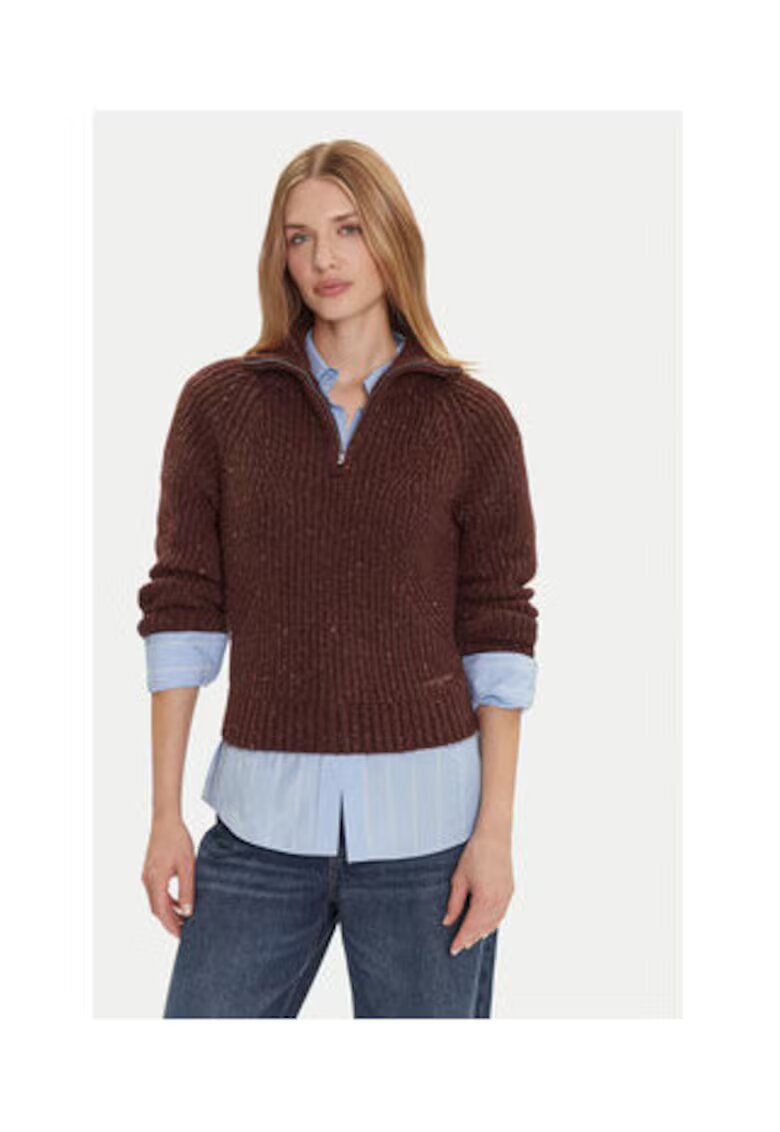 Tommy Jeans Pulover dama poliester - maro - Maro