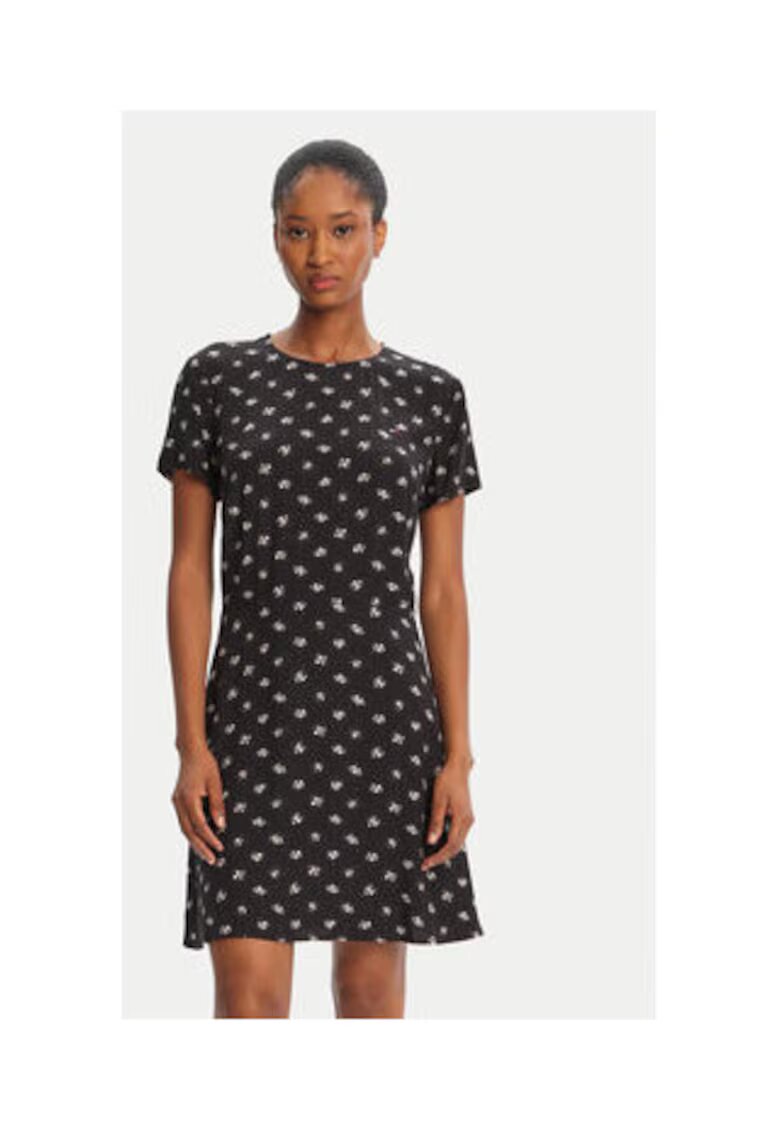 Tommy Jeans Rochie casual Dama - Negru - 100% viscoza -