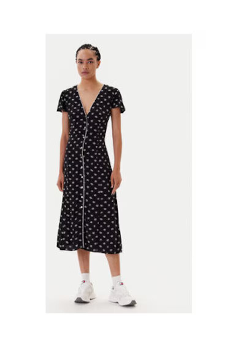 Tommy Jeans Rochie casual Dama - negru - 100% viscoza