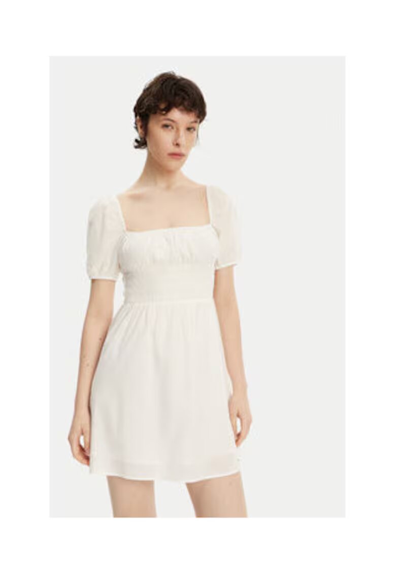 Tommy Jeans Rochie de vara - bej - 50% bumbac organic - 50% bumbac