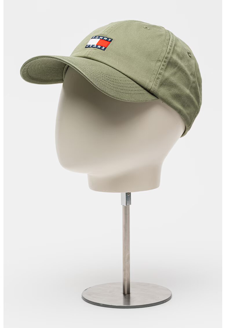 Tommy Jeans Sapca din bumbac organic Heritage - Verde masliniu
