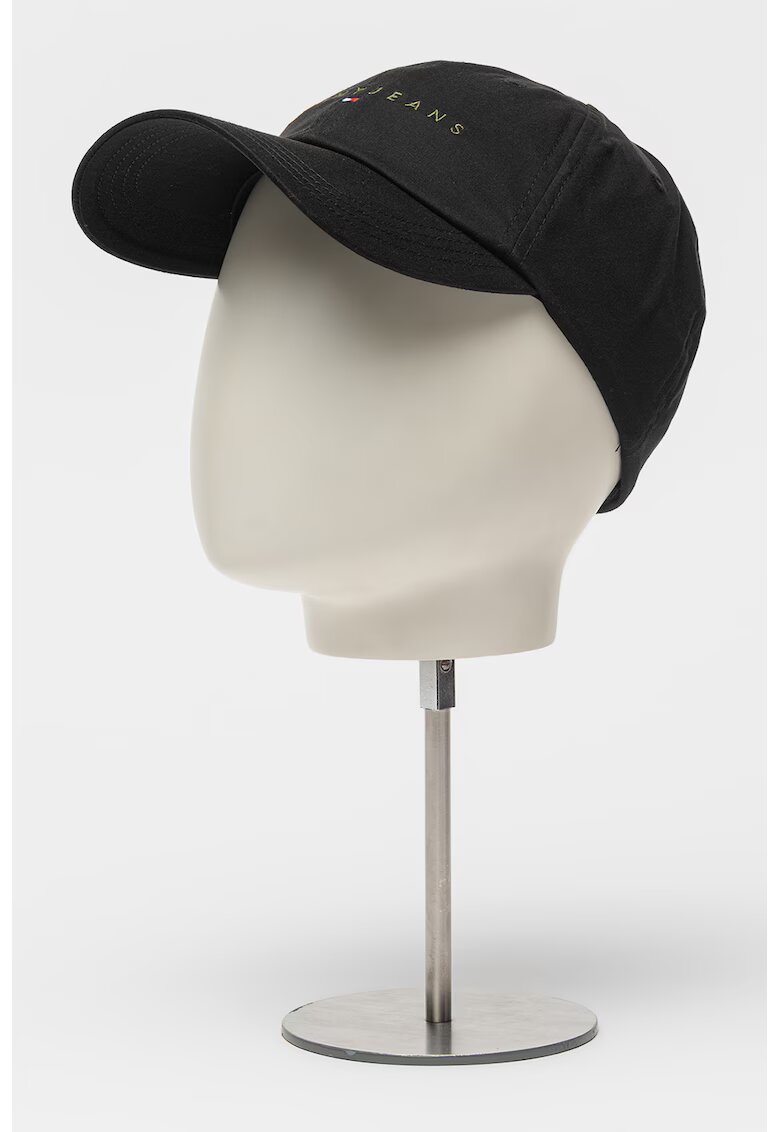 Tommy Jeans Sapca din bumbac organic Linear - Negru