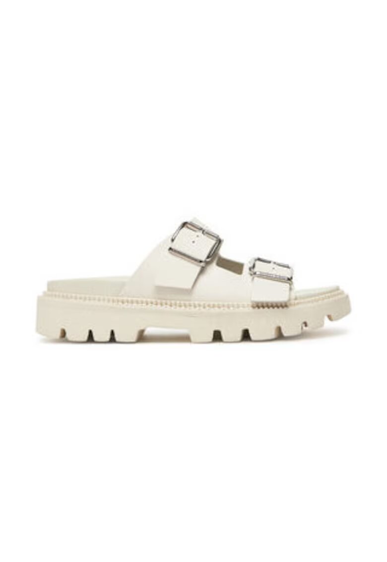 Tommy Jeans Slapi dama - piele naturala - alb
