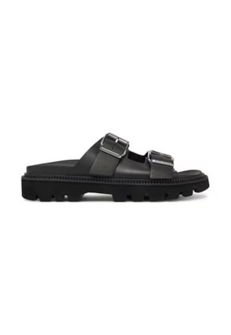 Tommy Jeans Slapi dama - piele naturala - negru