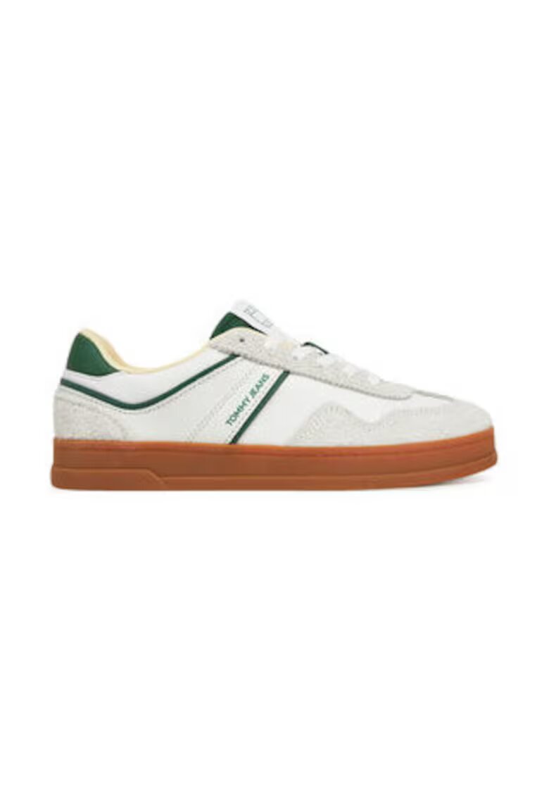 Tommy Jeans Tenisi dama - piele intoarsa - alb - design minimalist
