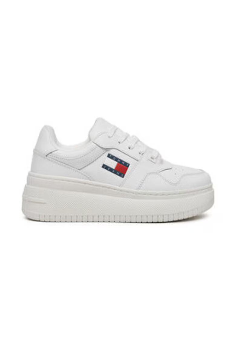 Tommy Jeans Tenisi dama - piele naturala - alb - platforma - confort -