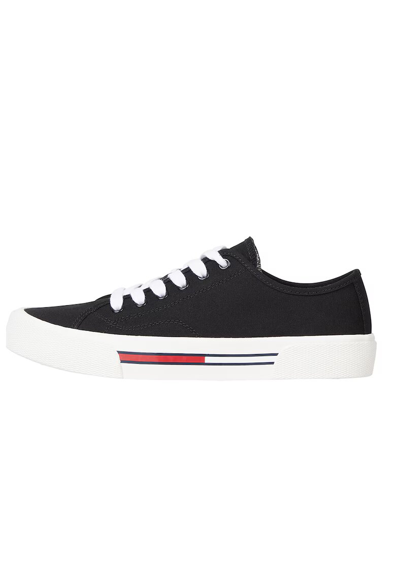 Tommy Jeans Tenisi de material textil cu detaliu logo pe talpa - Negru