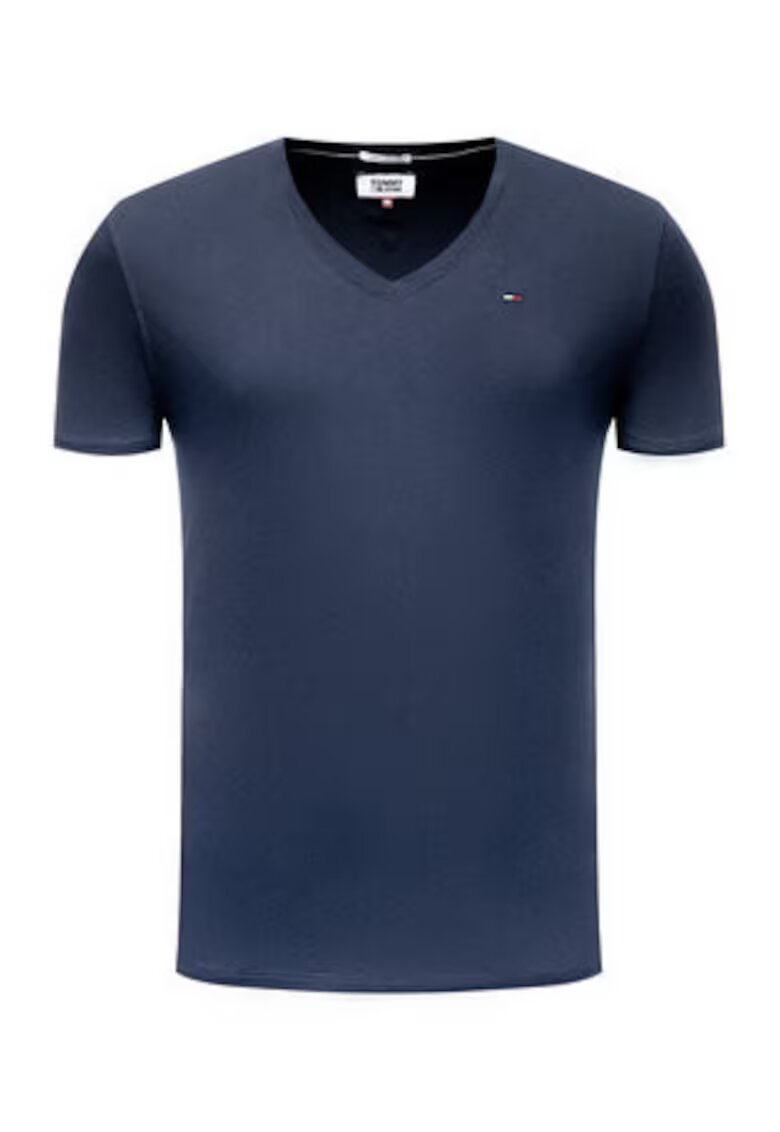 Tommy Jeans Tricou barbati - bleumarin - 100% bumbac -