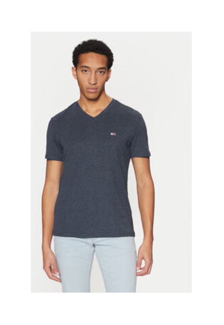 Tommy Jeans Tricou barbati - bleumarin - 60% bumbac - 40% poliester reciclat