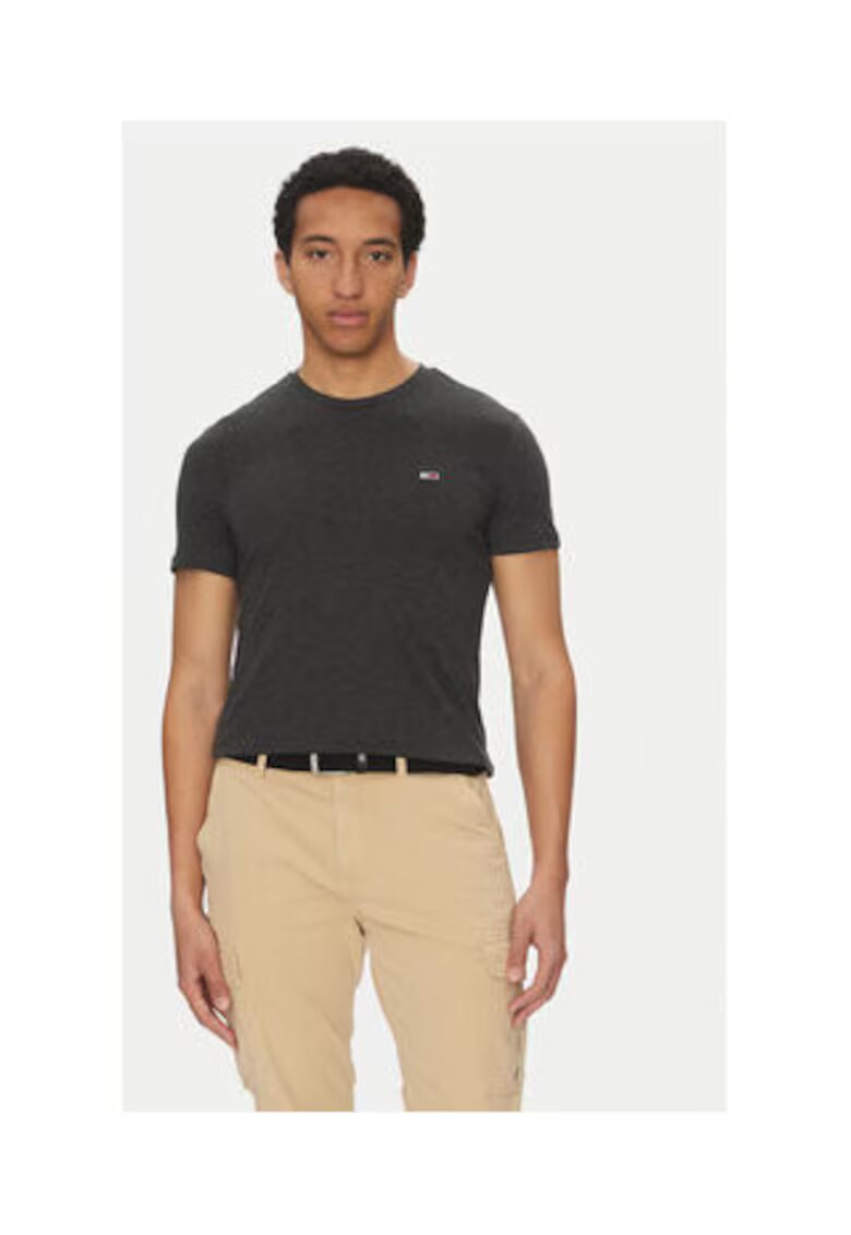 Tommy Jeans Tricou barbati - negru - 60% bumbac - 40% poliester reciclat