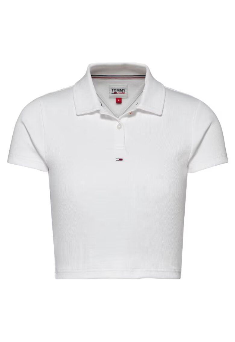 Tommy Jeans Tricou crop cu guler polo