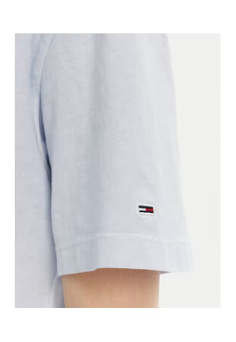 Tommy Jeans Tricou dama - bumbac - albastru deschis -