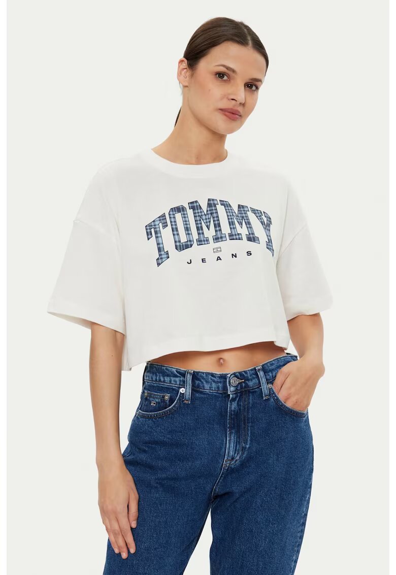 Tommy Jeans Tricou dama Prep Explo DW0DW18420 - Alb