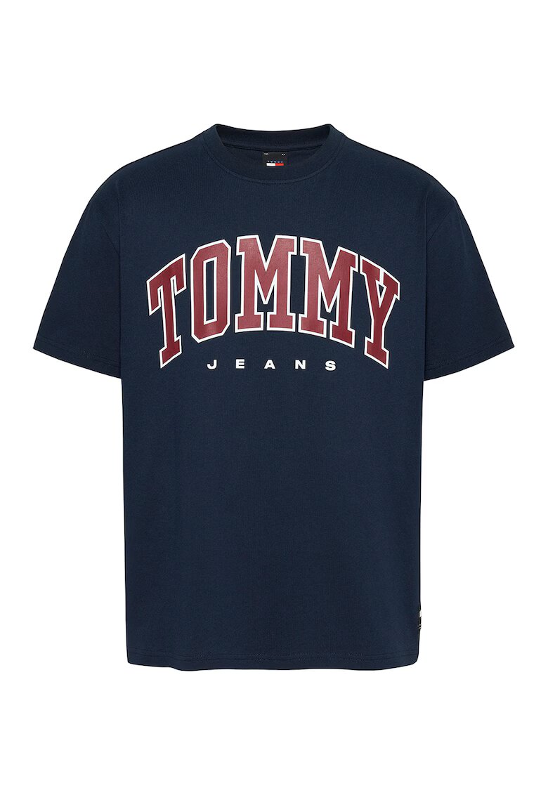 Tommy Jeans Tricou de bumbac cu imprimeu logo - Negru